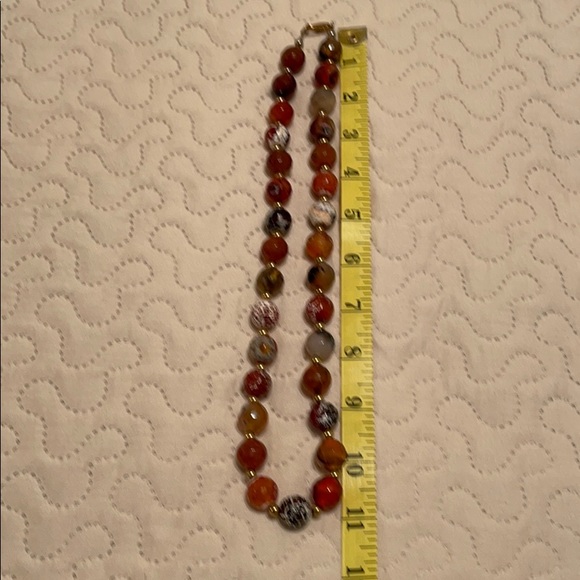 Set of Four Rust and Tan Tone Bead Necklaces - Picture 4 of 11